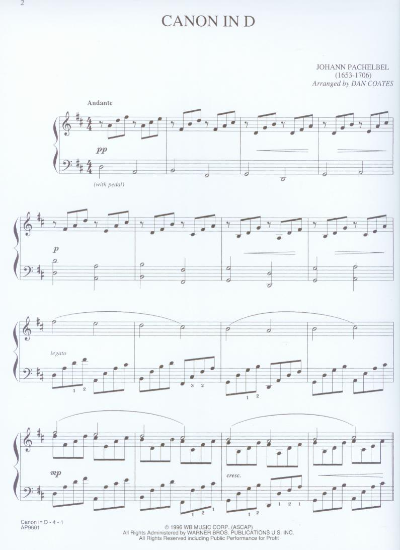 canon in d piano pdf