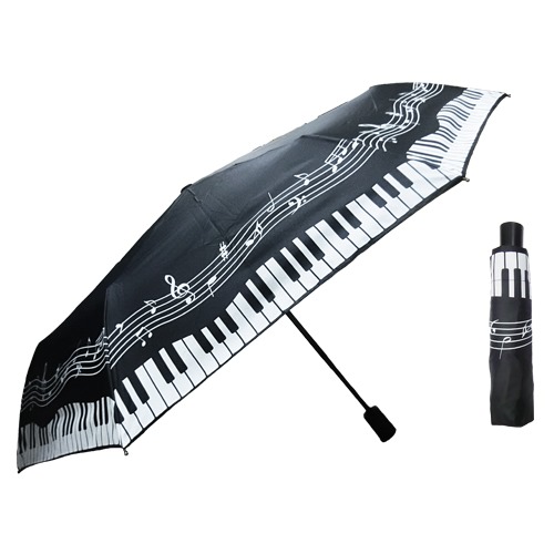 音樂生活=鍵盤自動傘 晴雨兩用傘 堅固耐用 一鍵按壓自動開收 