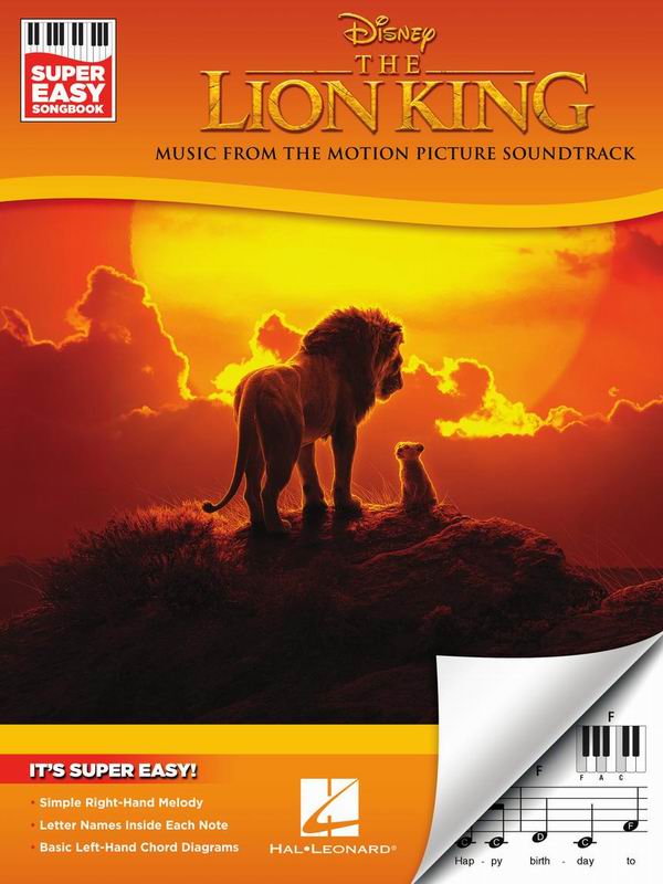 303511迪士尼-獅子王(2019擬真動畫電影)-超簡單歌本 鋼琴譜