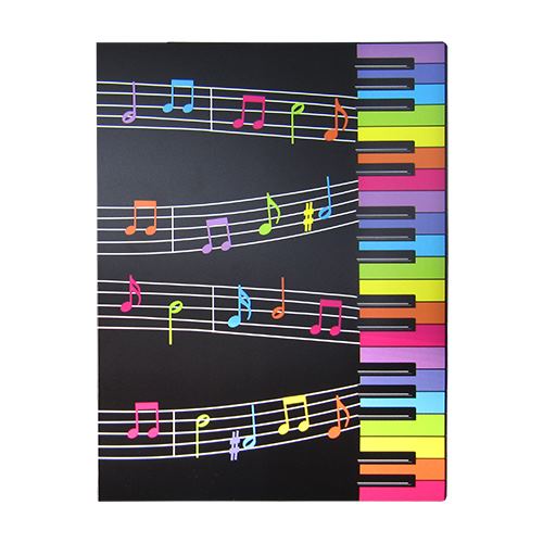 音樂文具區~彩色鍵盤款式20入資料夾~樂譜.文件分類的好幫手