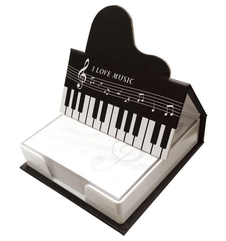 音樂文具=鋼琴造型封面便條盒+便條紙~便利.實用.美觀