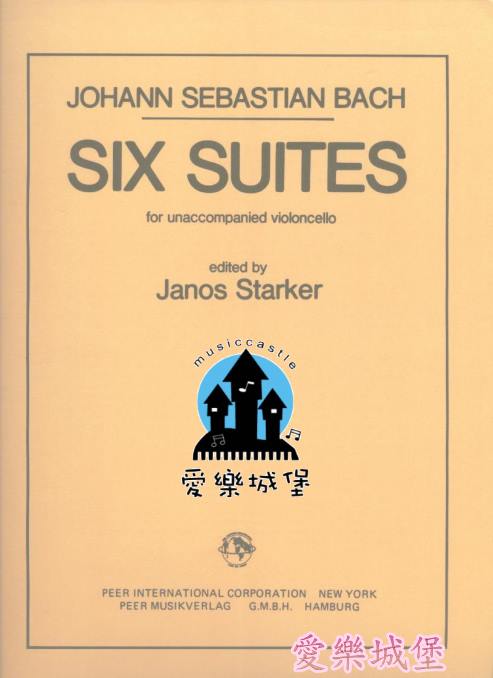 Bach Six Suites Pour Violoncelle巴哈六首大提琴無伴奏組曲BWV1007-1012(美國副版)96.98.100.104學年度全國音樂比賽指定曲目