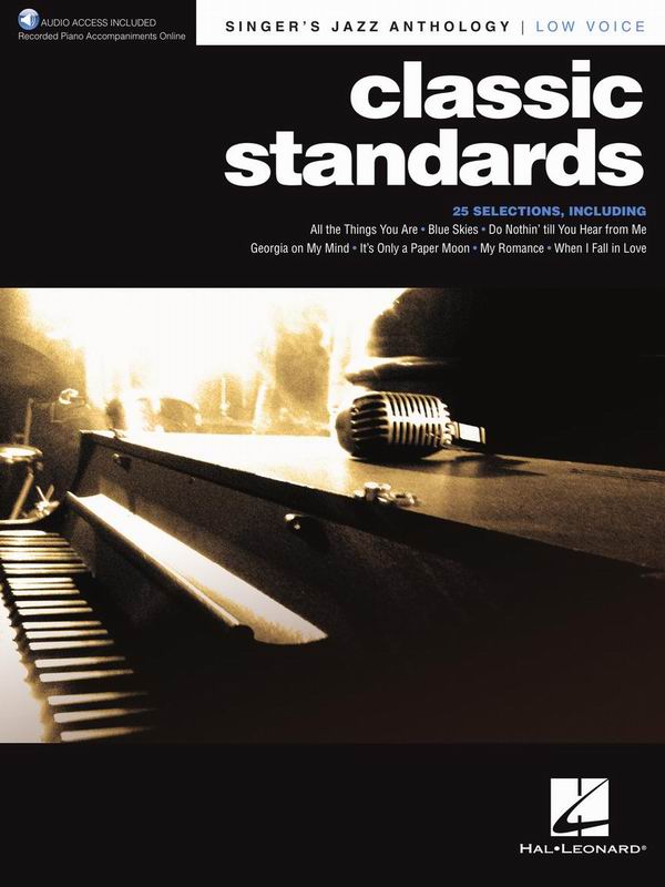 HL287130歌手的爵士選集: 經典標準曲鋼琴譜(低音)附伴奏音頻網址Singer