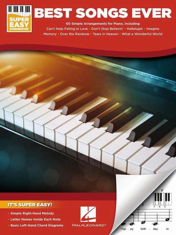 HL329877最佳歌選-超簡單歌本鋼琴譜BEST SONGS EVER -Super Easy Songbook