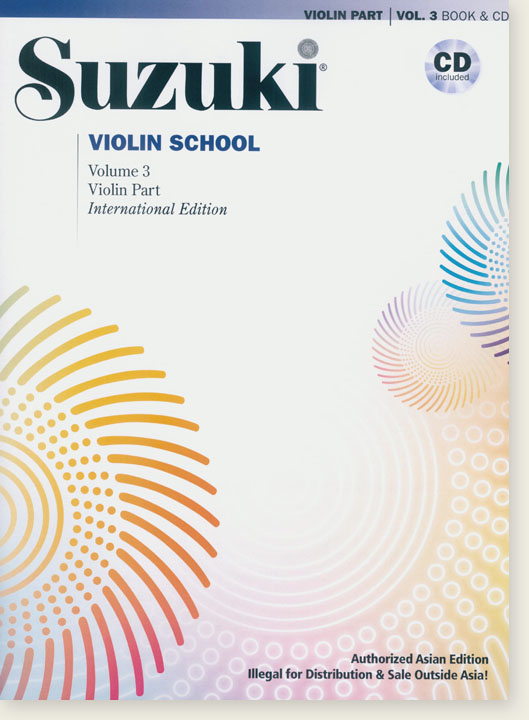 小提琴譜+CD=Suzuki鈴木小提琴指導曲集 第三冊獨奏譜