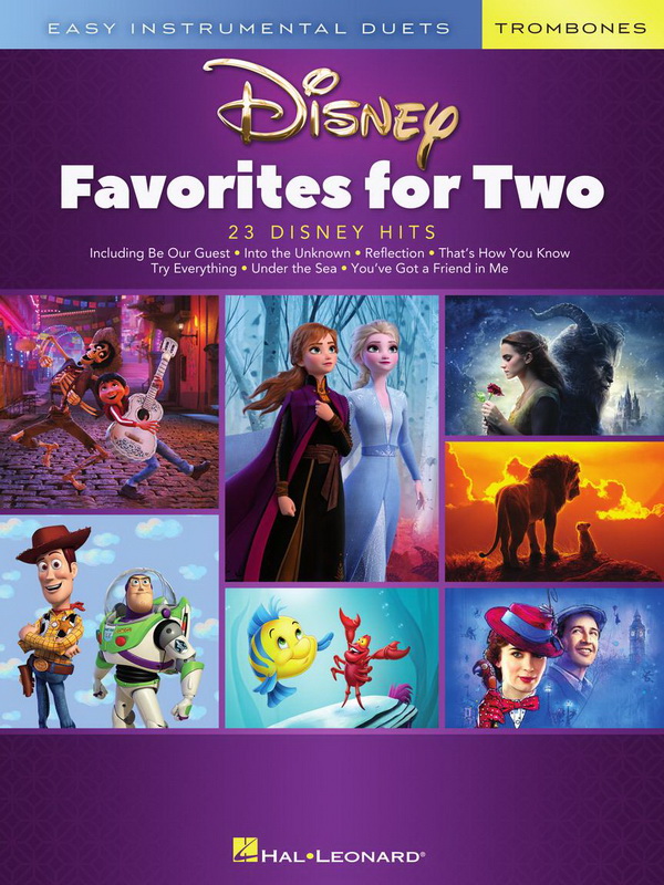 382599 Disney FAVORITES FOR TWO (Easy Duets/Trombones) 迪士尼最愛珍藏曲二重奏長號譜